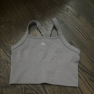 ALO Yoga Purple/Gray Crop Tank Top